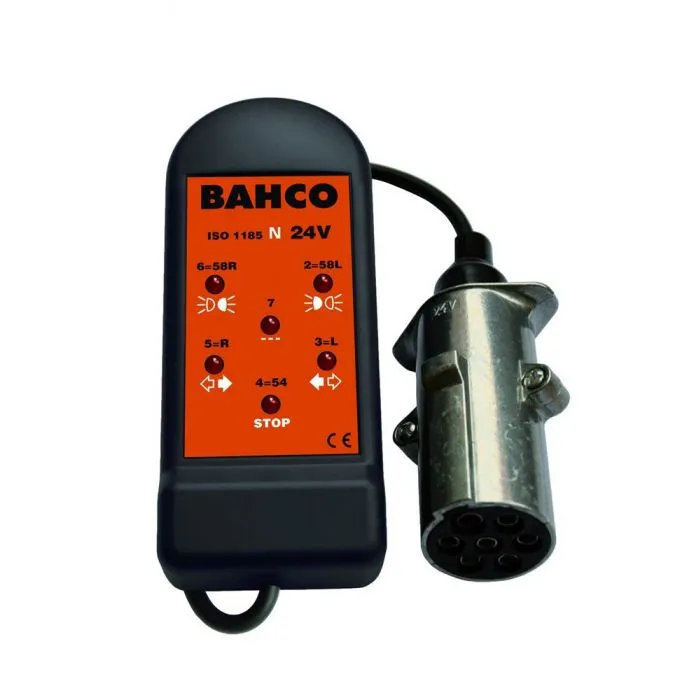 Bahco 24V Stopcontacttester 7 pin voor vrachtwagens voor 24N stekkers BELT247N
