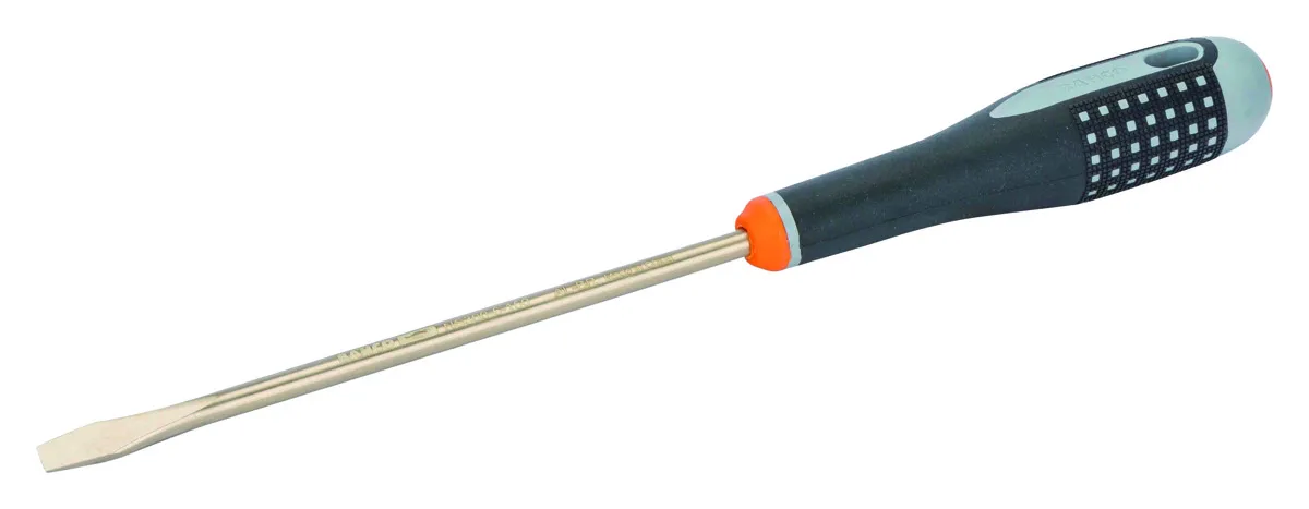BAHCO GLEUFSCHROEVENDRAAIER | ERGO™ | VONKVRIJ | ALUMINIUM BRONS | 0.8 MM X 6 MM X 100 MM – NS3006100