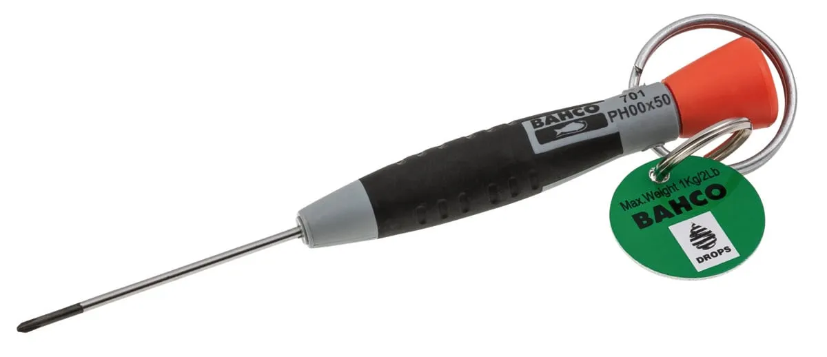 BAHCO PRECISIE SCHROEVENDRAAIER | MET VEILIGHEIDSRING | PHILLIPS | PH00 X 50 MM – TAH7010050