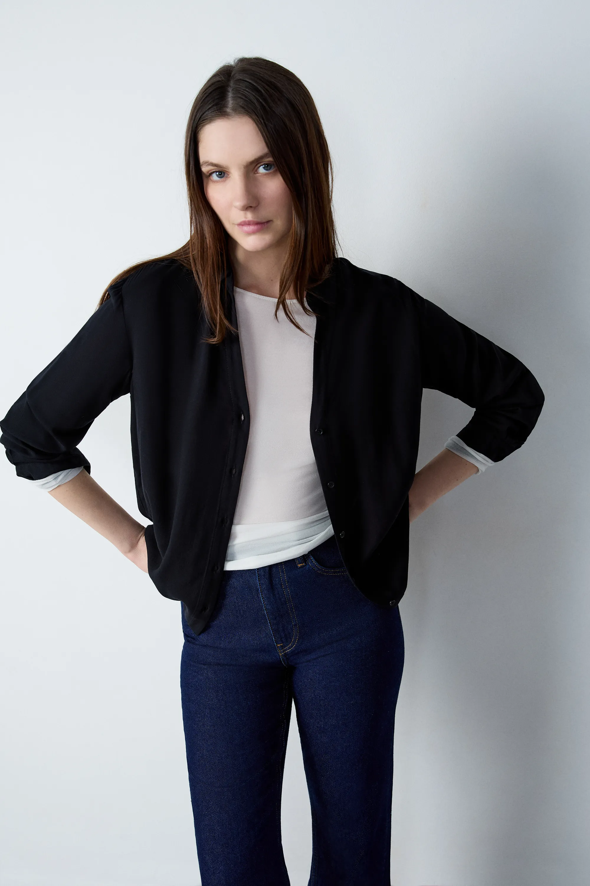 Blouse met V