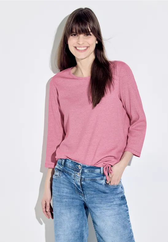 CECIL Geribbeld shirt met 3/4