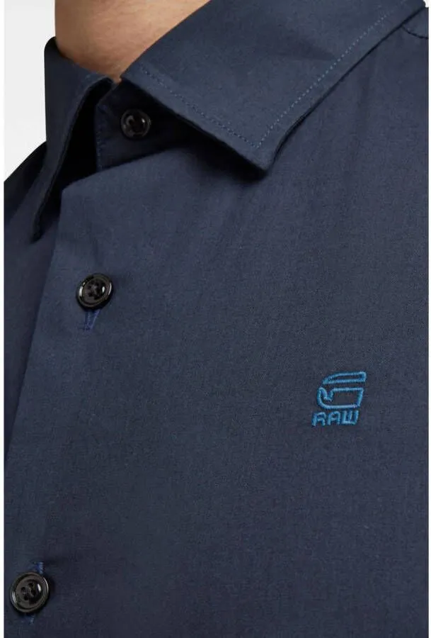 GSTAR OVERHEMD MET LANGE MOUWEN DRESSED SUPER SLIM BLAUW HEREN