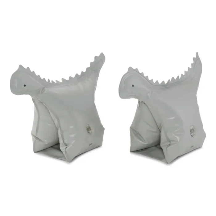Konges Slojd Zwembandjes Dinosaurus grijs blauw