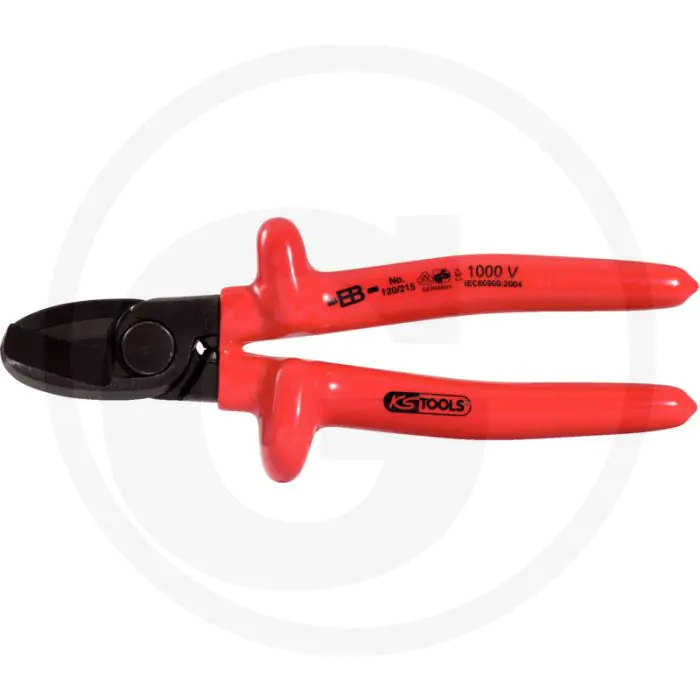 KS TOOLS CLASSIC 1000V EINHANDKABELSCHNEIDER, 215 MM  MAX DOORSNEE 70 MM²