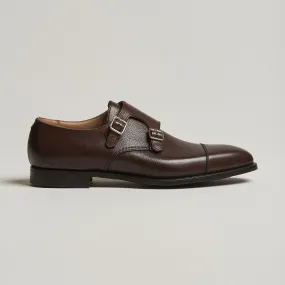 Lowndes Monkstrap City Sole Dark Brown Calf