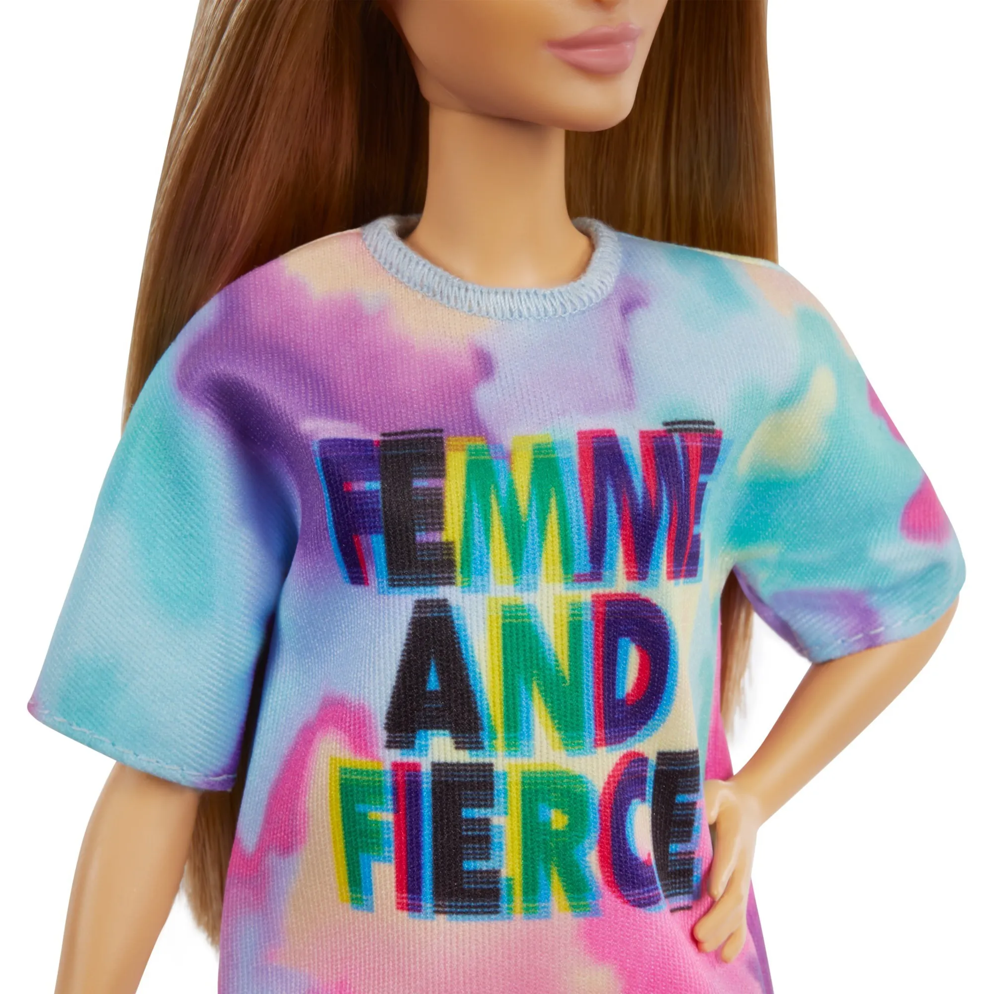 MATTEL BARBIE FASHIONISTAS #159  TIEDYE TSHIRT DRESS POP