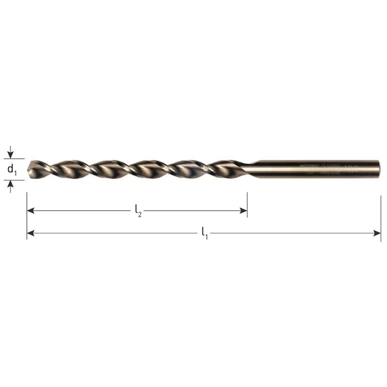 ROTEC HSSE SPIRAALBOOR, DIN 340, TYPE TLS1000, Ø10,5X121X184