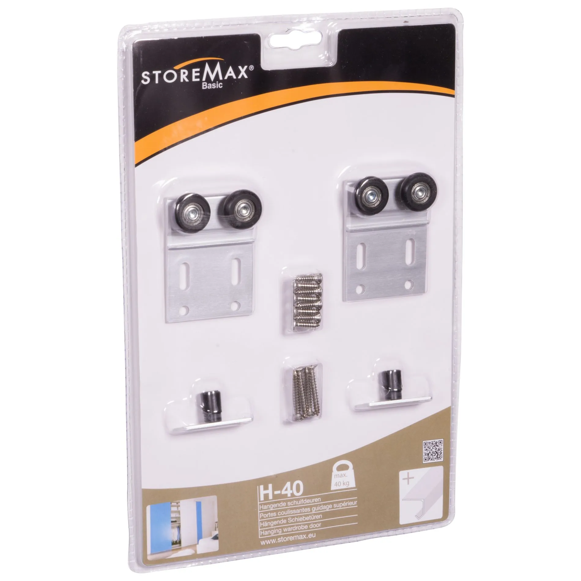 SCHUIFD. WIELSET T.B.V. 1 DEUR TYPE H40
