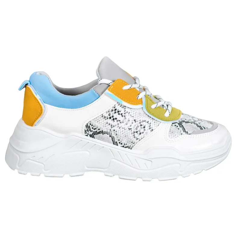 SHELOVET Modieuze Sneakers wit veelkleurig