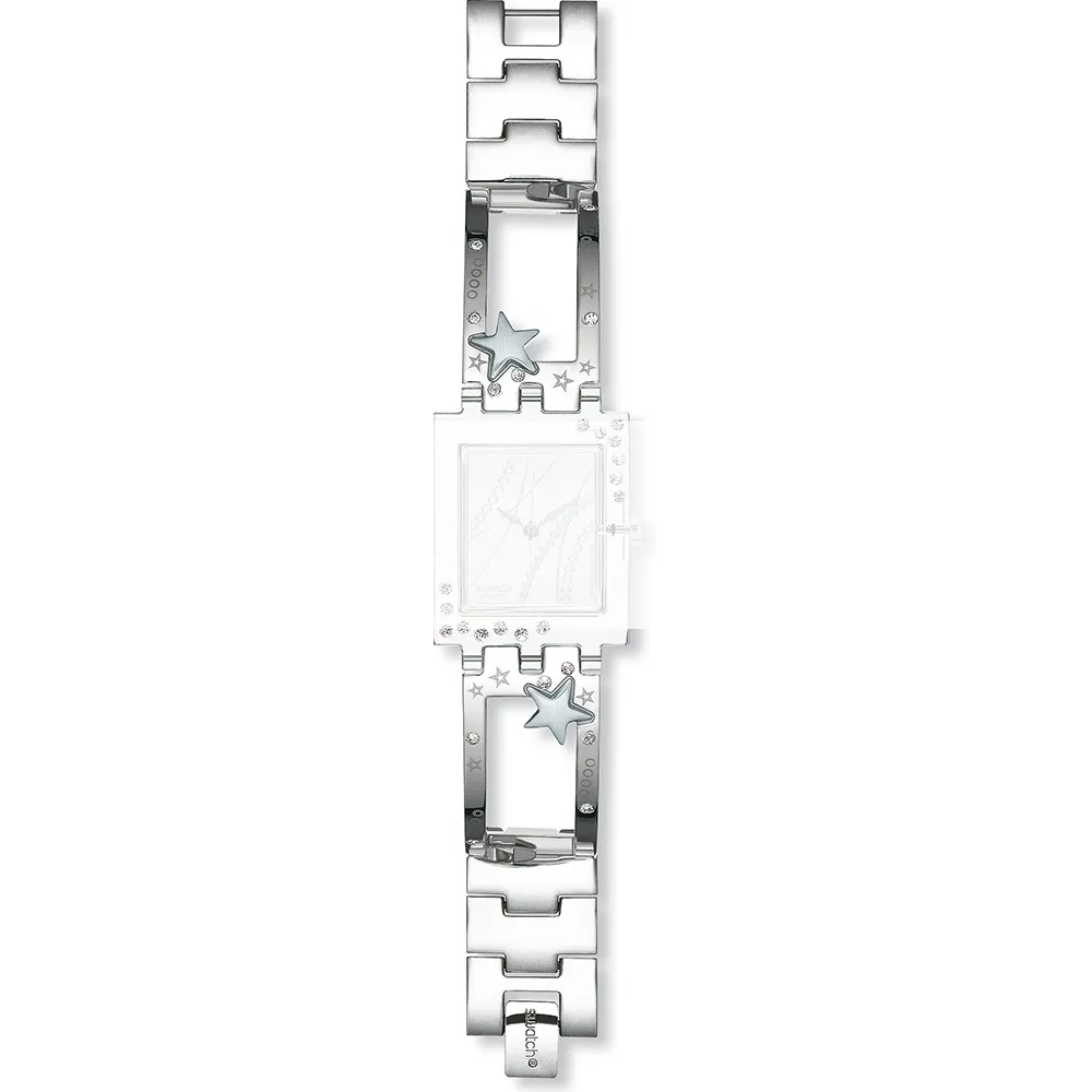 SWATCH PLASTIC  SQUARE SUB 18MM ASUBK123G SUBK123G TOUCH OF HEAVEN HORLOGEBAND
